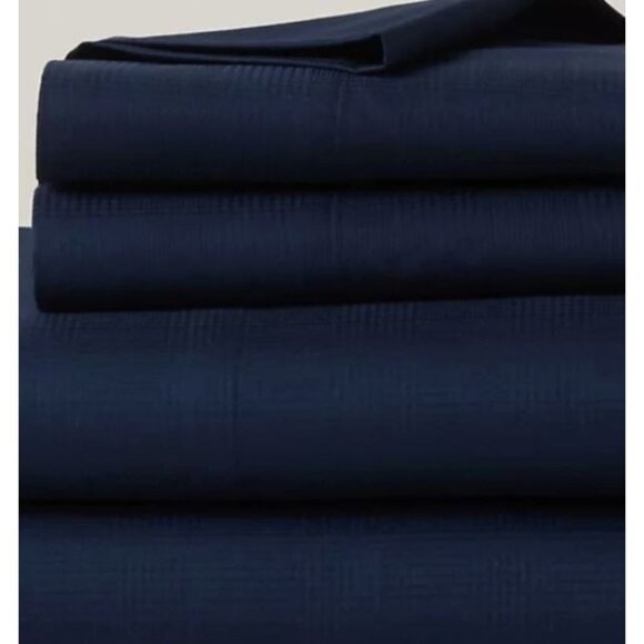 Ralph Lauren Other - Ralph Lauren Home Organic Cotton Lovan Full Fitted Sheet Navy Blue NEW